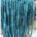 No_2139_Enhanced Ink Blue Chalcedony Round Tube_4*13mm_(Sold Per Strand)