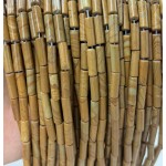 No_2167_Natural Yellow Picture Jasper Round Tube_4*13mm_(Sold Per Strand)