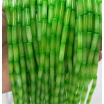 No_2172_Enhanced Grass Green Chalcedony Round Tube_4*13mm_(Sold Per Strand)