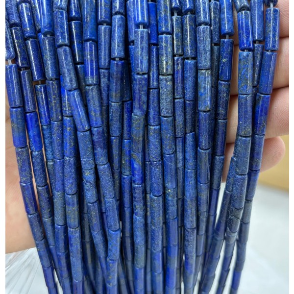 No_2174_Enhanced Lapis Lazuli Round Tube_4*13mm_(Sold Per Strand)
