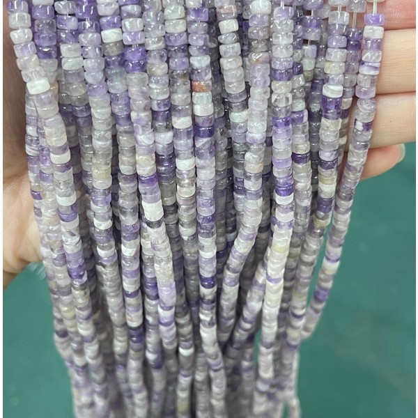 No_2226_Natural Amethyst Disc (heishi) Spacer Beads_4*2mm_(Sold Per Strand)