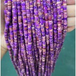 No_2228_Enhanced Purple Imperial Jasper Disc (heishi) Spacer Beads_4*2mm_(Sold Per Strand)