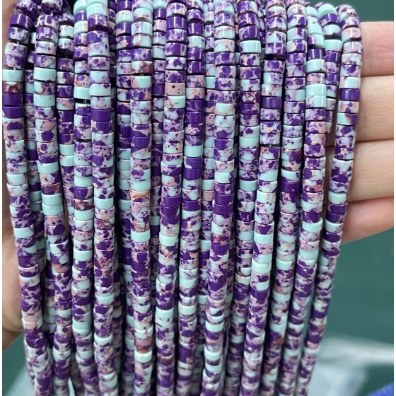 No_2250_Synthetic Purple Imperial Jasper Disc (heishi) Spacer Beads_4*2mm_(Sold Per Strand)
