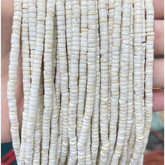 No_2269_Natural Magnesite Disc (heishi) Spacer Beads_4*2mm_(Sold Per Strand)