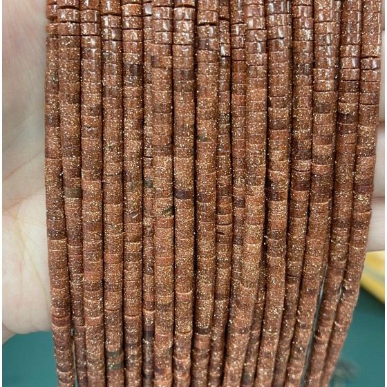 No_2274_Synthetic Goldstone Disc (heishi) Spacer Beads_4*2mm_(Sold Per Strand)