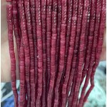 No_2284_Enhanced Dark Red Chalcedony Disc (heishi) Spacer Beads_4*2mm_(Sold Per Strand)