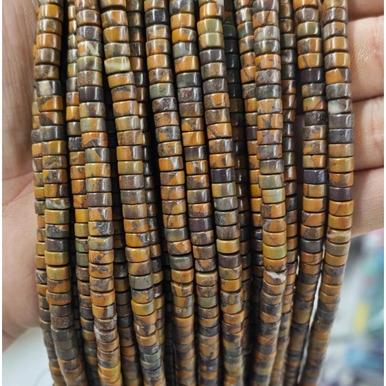 No_2321_Natural Candy Jasper Disc (heishi) Spacer Beads_6*3mm_(Sold Per Strand)