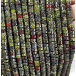 No_2324_Natural Dragon Blood Jasper Disc (heishi) Spacer Beads_6*3mm_(Sold Per Strand)