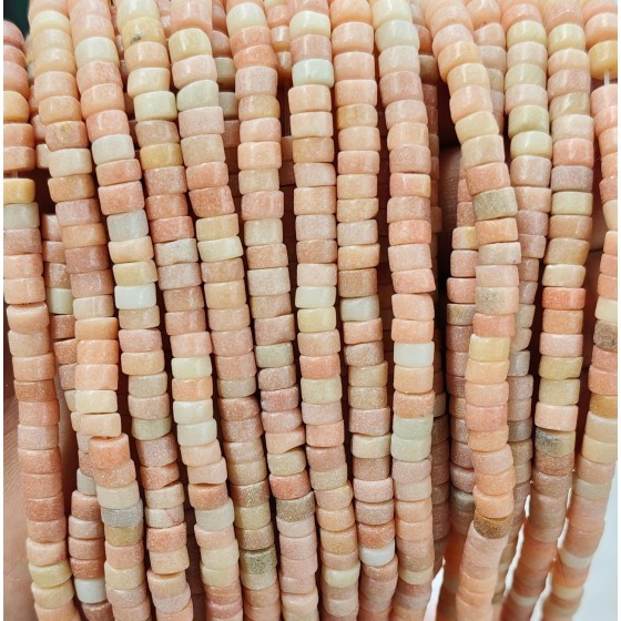 No_2333_Natural Pink Opal Disc (heishi) Spacer Beads_6*3mm_(Sold Per Strand)