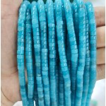 No_2359_Enhanced Lake Blue Chalcedony Disc (heishi) Spacer Beads_6*3mm_(Sold Per Strand)