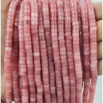 No_2363_Enhanced Pink Chalcedony Disc (heishi) Spacer Beads_6*3mm_(Sold Per Strand)