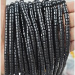 No_2367_Natural Black Stone Disc (heishi) Spacer Beads_6*3mm_(Sold Per Strand)