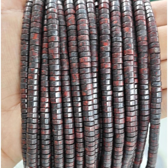 No_2371_Natural Garnet Disc (heishi) Spacer Beads_6*3mm_(Sold Per Strand)