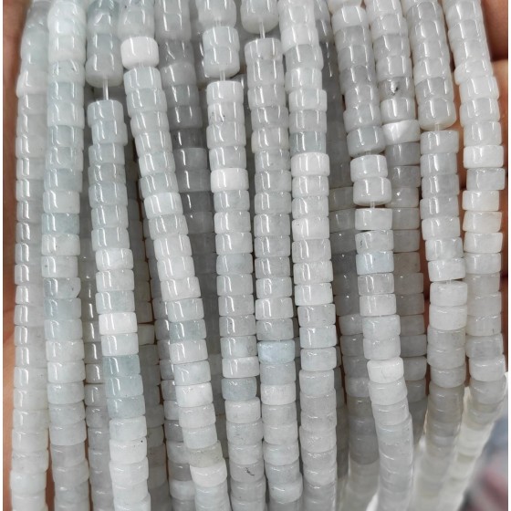 No_2376_Enhanced Gray Blue Chalcedony Disc (heishi) Spacer Beads_6*3mm_(Sold Per Strand)
