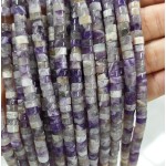 No_2384_Natural Amethyst Disc (heishi) Spacer Beads_6*3mm_(Sold Per Strand)