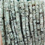 No_2388_Natural Kiwi Stone Blue Stone Disc (heishi) Spacer Beads_6*3mm_(Sold Per Strand)