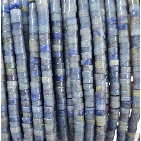 No_2389_Natural Blue Aventurine Disc (heishi) Spacer Beads_6*3mm_(Sold Per Strand)