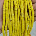 No_2392_Synthetic Bright Yellow Stone Disc (heishi) Spacer Beads_6*3mm_(Sold Per Strand)