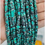 No_2412_Synthetic Black Green Imperial Jasper Disc (heishi) Spacer Beads_6*3mm_(Sold Per Strand)