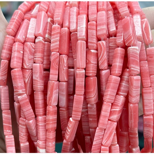 No_2419_Synthetic Rhodochrosite Rectangle Beads_4*13mm_(Sold Per Strand)