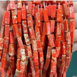 No_2439_Enhanced Orange Red Imperial Jasper Rectangle_4*13mm_(Sold Per Strand)
