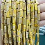 No_2441_Enhanced Bright Yellow Imperial Jasper Rectangle_4*13mm_(Sold Per Strand)