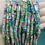 No_2446_Enhanced Colorful Imperial Jasper Rectangle_4*13mm_(Sold Per Strand)