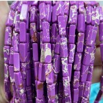 No_2451_Synthetic Purple Imperial Jasper Rectangle_4*13mm_(Sold Per Strand)