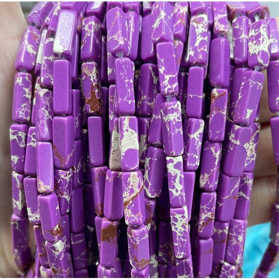 No_2451_Synthetic Purple Imperial Jasper Rectangle_4*13mm_(Sold Per Strand)