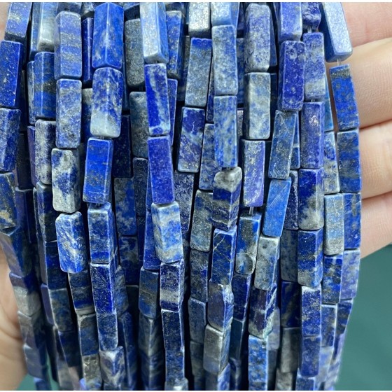 No_2454_Natural Lapis Lazuli Rectangle_4*13mm_(Sold Per Strand)