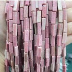 No_2456_Natural Rhodonite Rectangle_4*13mm_(Sold Per Strand)
