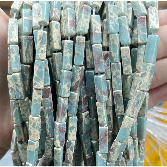 No_2467_Synthetic Cobalt Blue Imperial Jasper Rectangle_4*13mm_(Sold Per Strand)