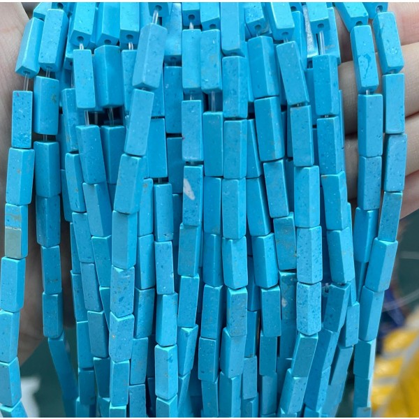 No_2470_Synthetic Blue Stone Rectangle_4*13mm_(Sold Per Strand)