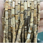 No_2484_Natural Picture Jasper Rectangle_4*13mm_(Sold Per Strand)