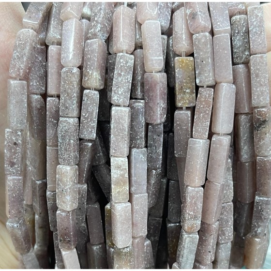 No_2490_Natural Light Purple Aventurine Rectangle_4*13mm_(Sold Per Strand)