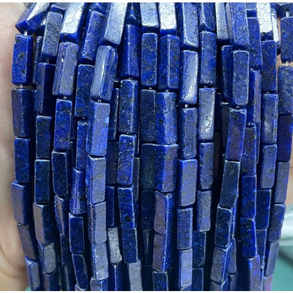 No_2500_Imitated Lapis Lazuli Chalcedony Rectangle Beads_4*13mm_(Sold Per Strand)