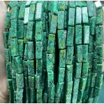 No_2501_Imitated Green Sesame Jasper Chalcedony Rectangle Beads_4*13mm_(Sold Per Strand)