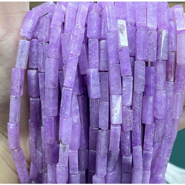 No_2511_Enhanced Lavender Purple Chalcedony Rectangle_4*13mm_(Sold Per Strand)