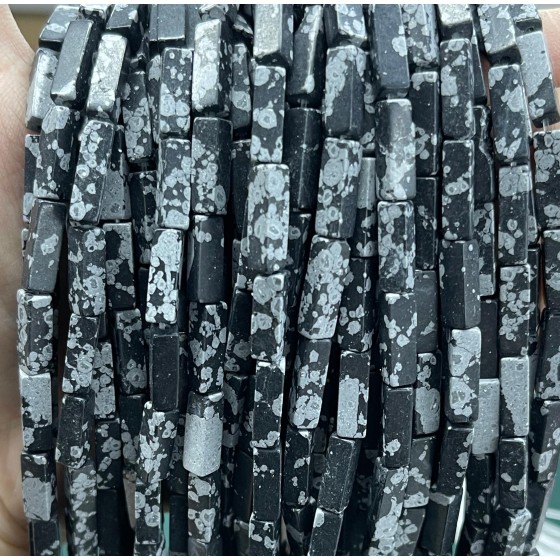 No_2512_Natural Snowflake Stone Rectangle_4*13mm_(Sold Per Strand)