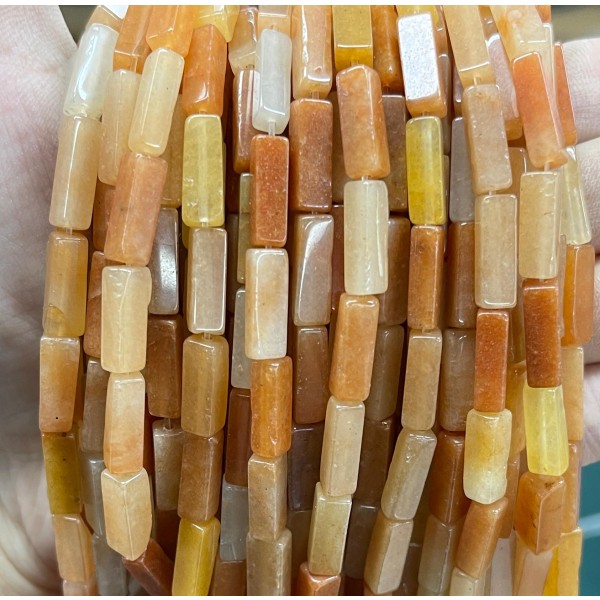 No_2515_Natural Red Aventurine Rectangle_4*13mm_(Sold Per Strand)