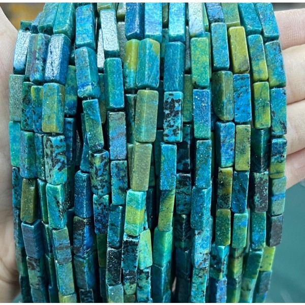 No_2516_Synthetic Chrysocolla Rectangle Beads_4*13mm_(Sold Per Strand)
