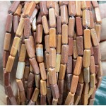 No_2520_Natural Red Malachite Rectangle_4*13mm_(Sold Per Strand)
