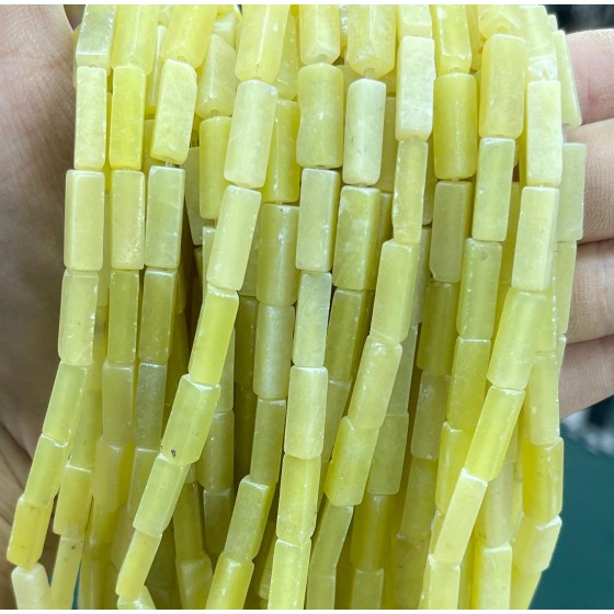 No_2536_Natural Lemon Jade Rectangle_4*13mm_(Sold Per Strand)