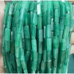 No_2538_Enhanced Green Chalcedony Rectangle_4*13mm_(Sold Per Strand)