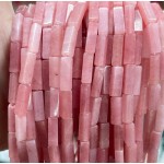 No_2549_Enhanced Pink Chalcedony Rectangle Beads_4*13mm_(Sold Per Strand)