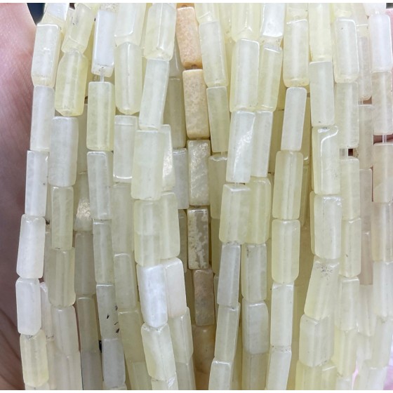 No_2550_Natural Yellow Serpentine Rectangle Beads_4*13mm_(Sold Per Strand)