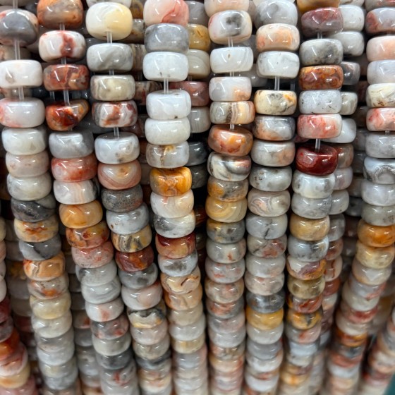 No_2558_Natural Crazy Agate Tablet Spacer Beads_7*4mm_(Sold Per Strand)