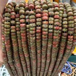 No_2567_Natural Unakite Pillow Bead_7*4mm_(Sold Per Strand)