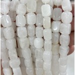 No_2575_Natural White Jade Rectangle Nugget Beads_8*12mm_(Sold Per Strand)