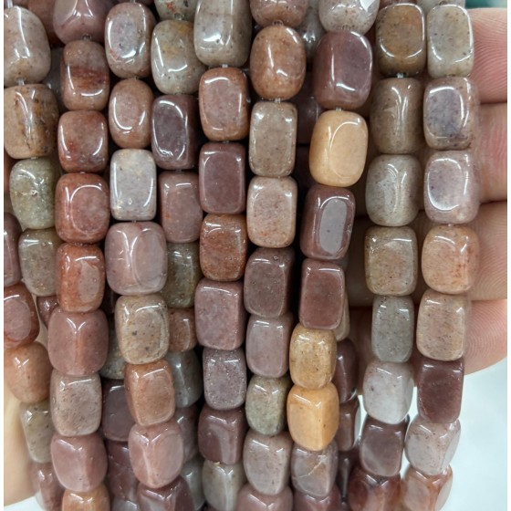 No_2579_Natural Purple Aventurine Rectangle Nugget Beads_8*12mm_(Sold Per Strand)